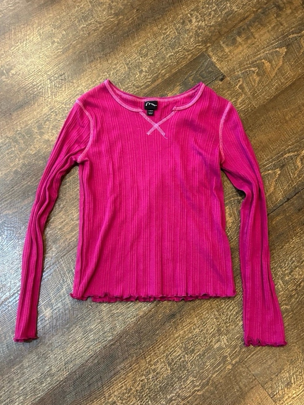 art class Raspberry Pink Ribbed Long Sleeve Tee